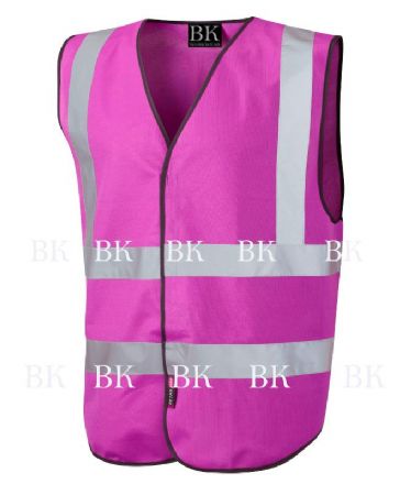 RISE  Plum Pink Hi Vis Waistcoats With Logo